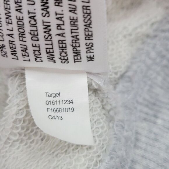 Mossimo Supply Co french terry gray heather sequin sweatshirt small - Picture 4 of 8